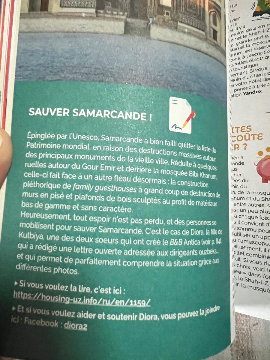 There is a new travel book on Uzbekistan. A genuine publisher also draws attention to the destruction of #samarkandctossroadsofcultures. Many others while promoting tourism promote political window-dressing, flashy hotels that destroy the old town and other hypocrisy.