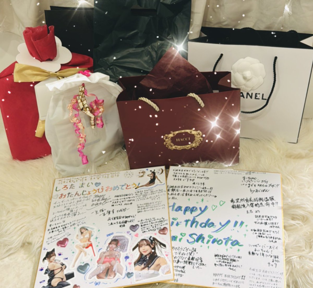白田まい生誕祭2024にお越しいただいた皆様本当にありがとうございました💖
楽しすぎてまだまだ余韻が抜け切れてない白田まいです🥹
沢山の人が会いに来てくれて、ドリンクチェキ、シャンパン、プレゼント本当に、本当に幸せな時間をありがとう😭❤️
みんなの事が大好きです❤️❤️
#まいふれんず

 ↑ファンの名称【まいふれんず】に決めました❣️
ハッシュタグ付けて発信して欲しい～🥰