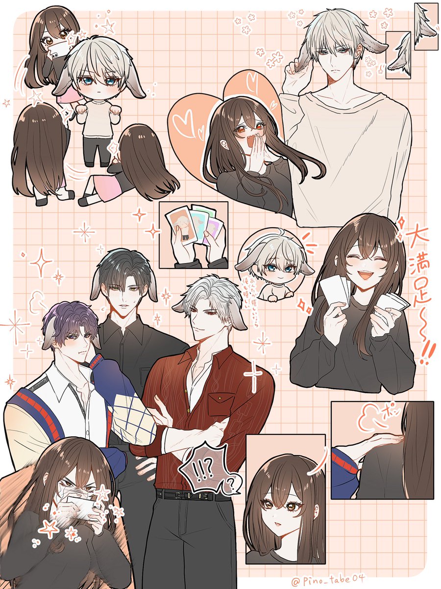 新しい髪飾り🐰耳かと思ってたら🐑耳だったー！最高に可愛いー！！
 #恋と深空二次創作