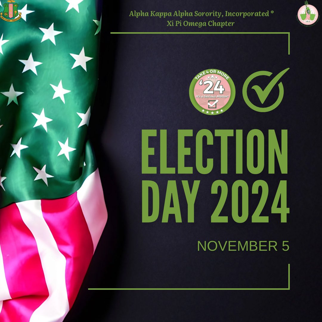 XiPiOmegaAKA's tweet photo. Rise and SHINE, Palm Beach County! The ladies of Xi Pi Omega Chapter are here to empower you—polls are open from 7 AM to 7 PM.

Need a ride? Use Lyft (VOTE24) or Uber for 50% off trips to the polls. 🩷💚

 #AKAVotes #YourVoiceMatters #GetOutTheVote #XiPiOmega #2024Election https://t.co/UfOXM48PAi