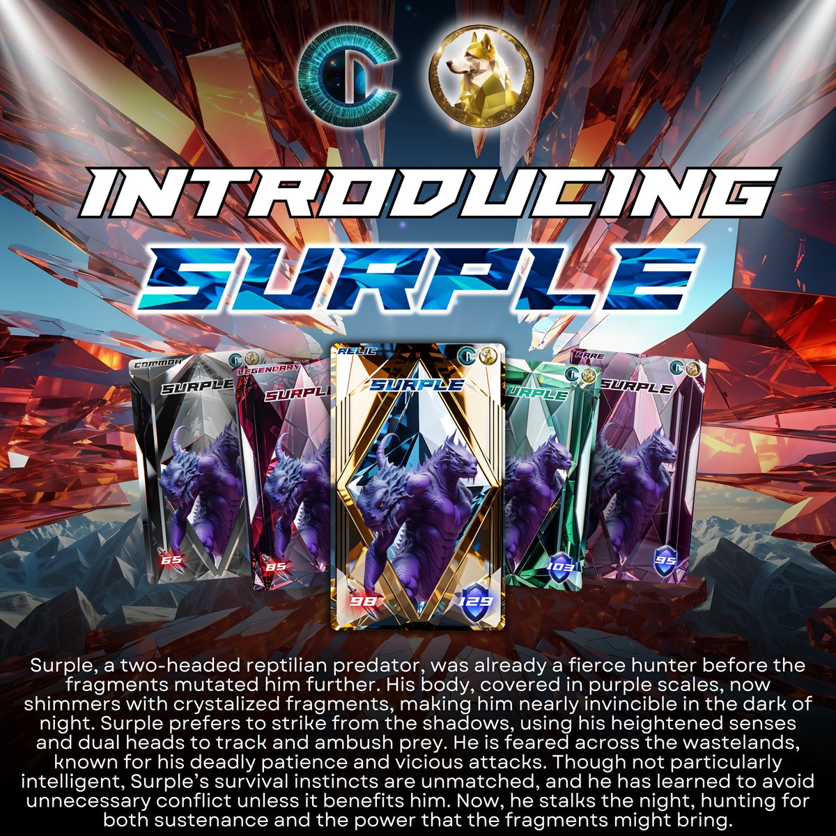 IncryptNFT's tweet image. NFT SHOWCASE #21

Name: Surple 
Faction: Hybrid