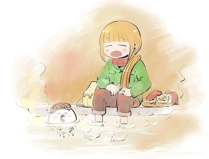 寒くなってきたので、過去に描いた暖かそうなはぐち4選置いておきます 