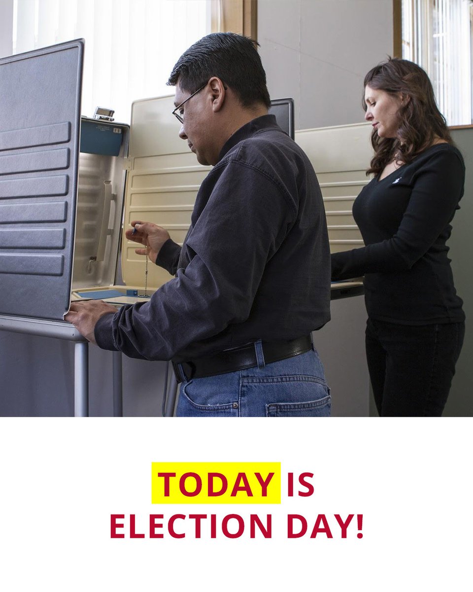 Today is Election Day!

Tuesday, Nov. 5, 2024

Please check with your county clerk on polling locations.