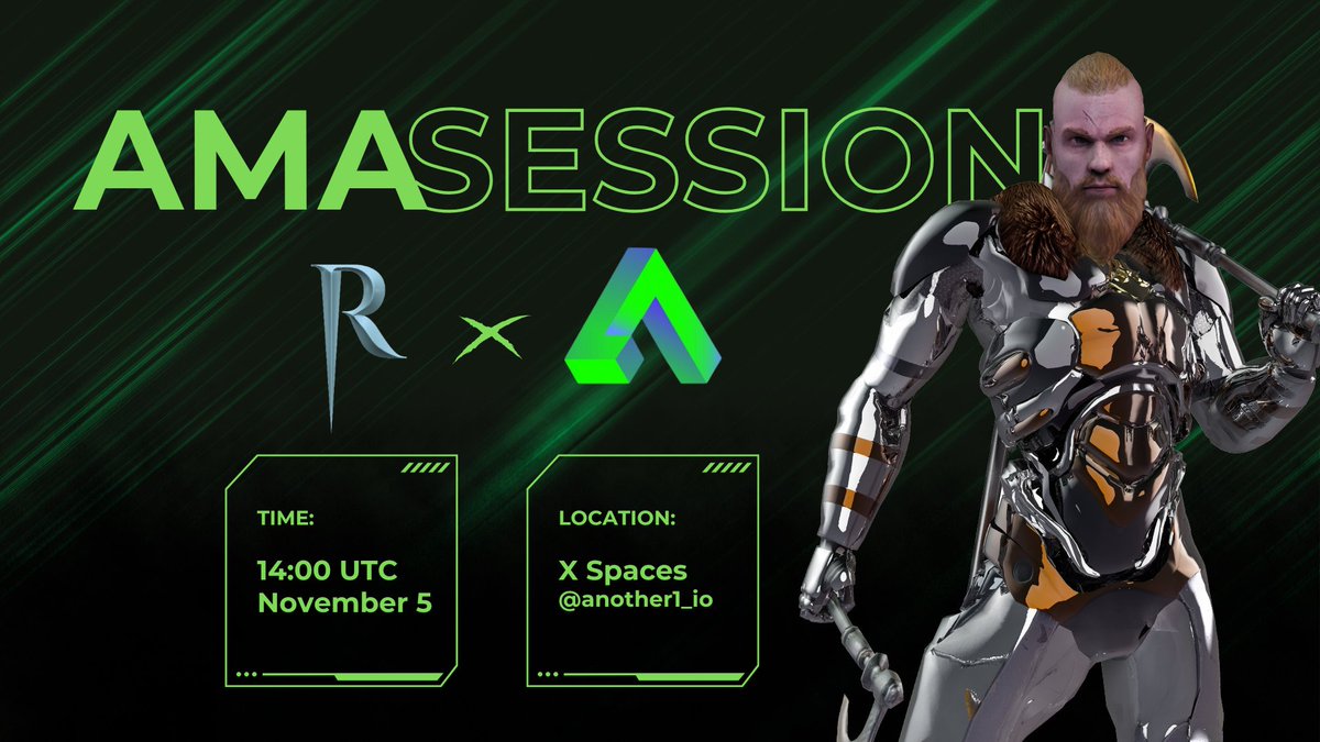 🎙️ AMA Alert! 🎙️
Join us today at 14:00 UTC for an AMA on Pushing the Boundaries of Reality in <a href="/another1_io/">Another-1</a> X Spaces! Discover how Eternis is shaping the future of Web3 gaming and breaking new ground in immersive experiences. 🔥

📅 Date: November 5
🕒 Time: 14:00 UTC
🔗
