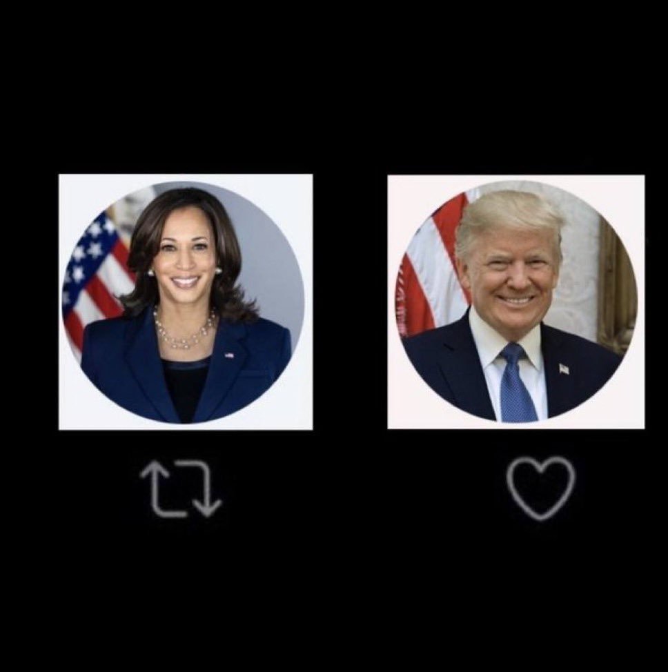itsloretti's tweet photo. Who is the Next president? 

Like: Kamala Harris 
RT: trump 

#USElection2024 https://t.co/7U5FJ6u7KA