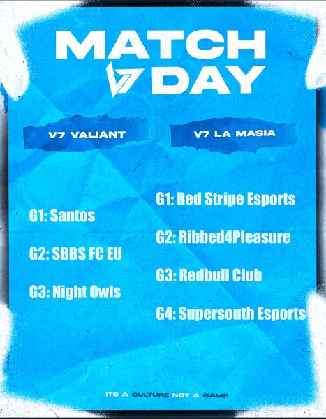 Its Gameday⚽

Looking to carry on recent found form, tonight's matches cant come quick enough. 🐉⚔️

Catch the lads live from 8pm on twitch
v7 La Masia - twitch.tv/careytipp
v7 Valiant - twitch.tv/hydrohayden

#LetsGoVulcan