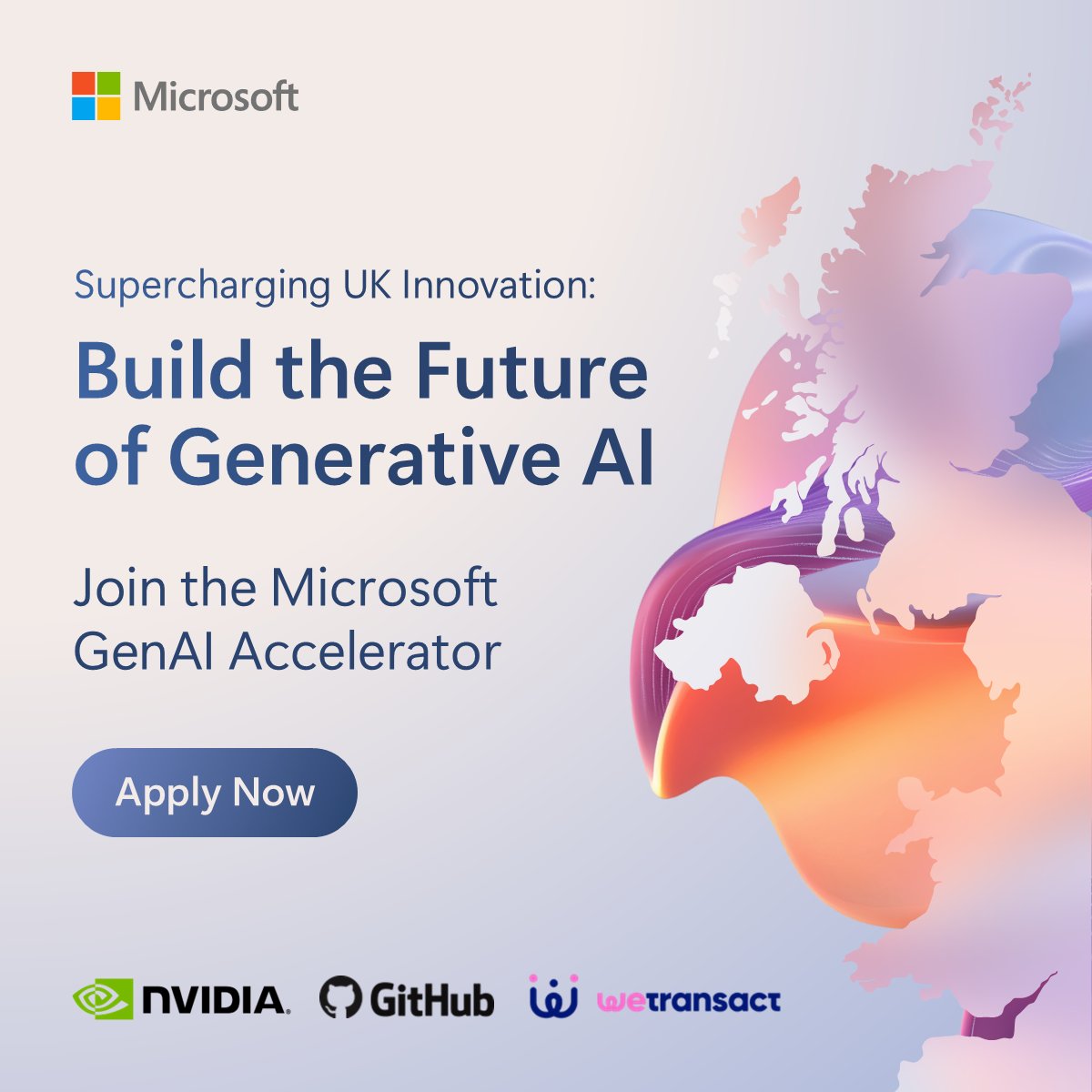 Microsoft has launched the GenAI Accelerator initiative to develop the UK’s brightest and best #AI-focused start-ups. Discover how <a href="/MicrosoftUK/">Microsoft UK</a>'s partnership with <a href="/nvidia/">NVIDIA</a> and <a href="/github/">GitHub</a> can springboard these startups to future success: msft.it/6011WXRel

#Startup #Microsoft