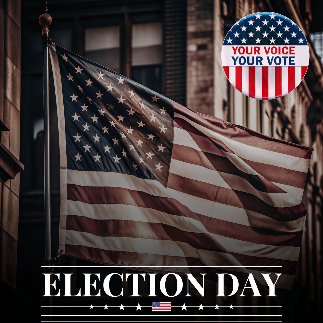 🇺🇸 It's Election Day! Get Out &amp; VOTE! 🇺🇸
Polls are open 7am to 8pm. Still in line when polls close at 8pm? As long as you get there
before 8pm, you can still #vote! If you need to locate your voter location in Monroe County, visit ow.ly/FNPU50TXtta