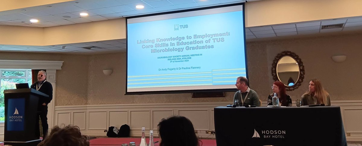 microSCRUM (@micro_scrum) on Twitter photo <a href="/UccMicrobiology/">Microbiology UCC</a> <a href="/QUBelfast/">Queen's University Belfast 🎓</a> Our final speaker of the opening session is Dr Andy Fogarty from TUS who tells us about linking knowledge outcomes to employability skills. #MicrobioIrish24 <a href="/UccMicrobiology/">Microbiology UCC</a> <a href="/QUBelfast/">Queen's University Belfast 🎓</a> Our final speaker of the opening session is Dr Andy Fogarty from TUS who tells us about linking knowledge outcomes to employability skills. #MicrobioIrish24