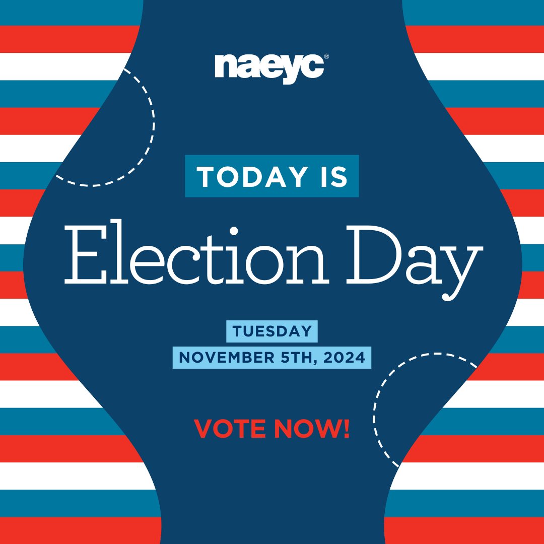 NAEYC's tweet photo. Together, we can elevate the importance of early childhood education and educators by participating on Election Day. YOUR VOTE MATTERS!

For more info on how to vote in your state go to: https://t.co/cCn9O3wSRA https://t.co/UFEOD83MN5