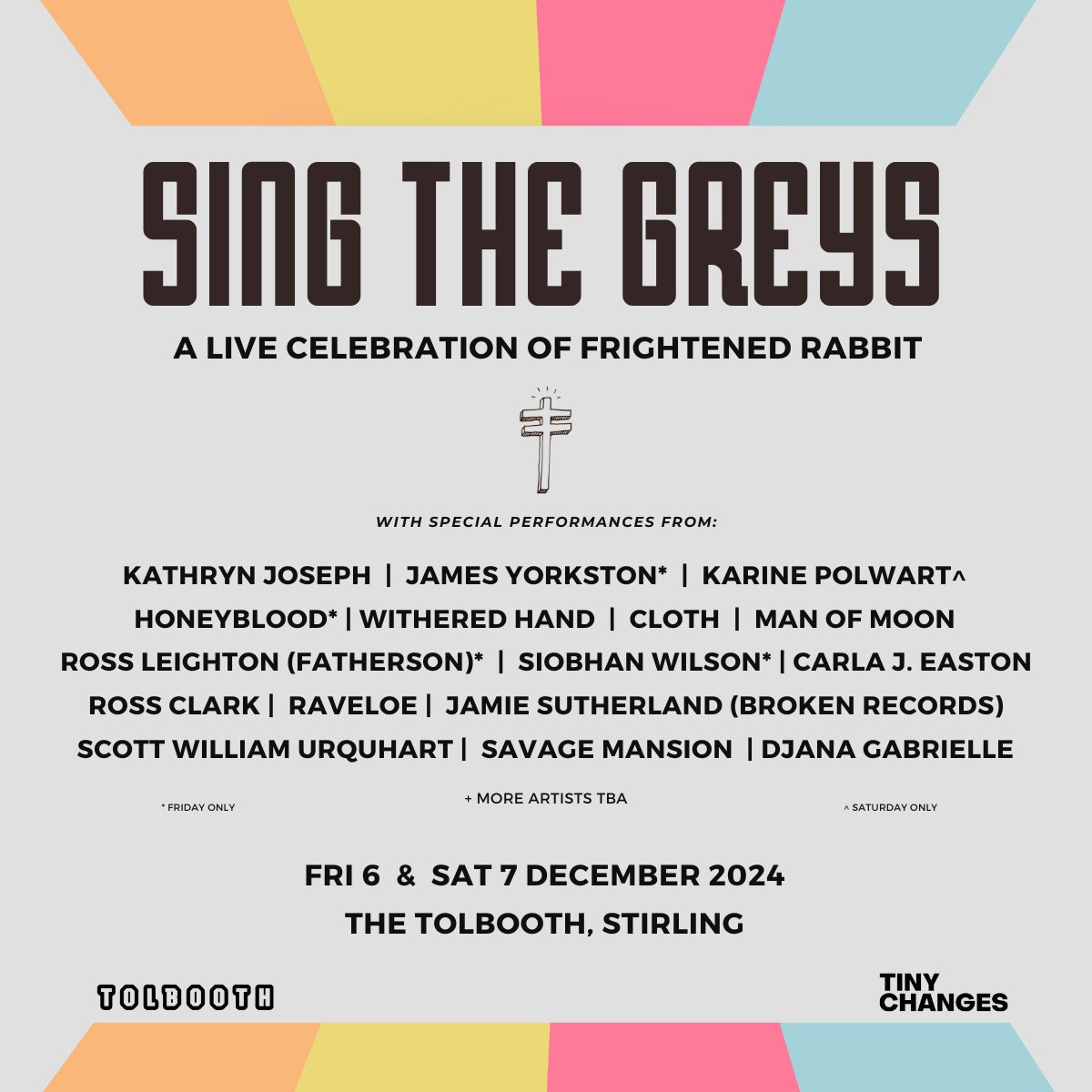 Man of Moon (@man__of__moon) on Twitter photo Absolutely honoured to be taking part in this amazing event celebrating the songs of <a href="/FRabbits/">Frightened Rabbit</a> raising money for <a href="/tinychanges/">Tiny Changes</a> alongside some of the best Scottish artists and so many friends. We will be performing on both nights. ๐ค #tinychanges
Tix on <a href="/Tolbooth/">Tolbooth</a> website Absolutely honoured to be taking part in this amazing event celebrating the songs of <a href="/FRabbits/">Frightened Rabbit</a> raising money for <a href="/tinychanges/">Tiny Changes</a> alongside some of the best Scottish artists and so many friends. We will be performing on both nights. ๐ค #tinychanges
Tix on <a href="/Tolbooth/">Tolbooth</a> website