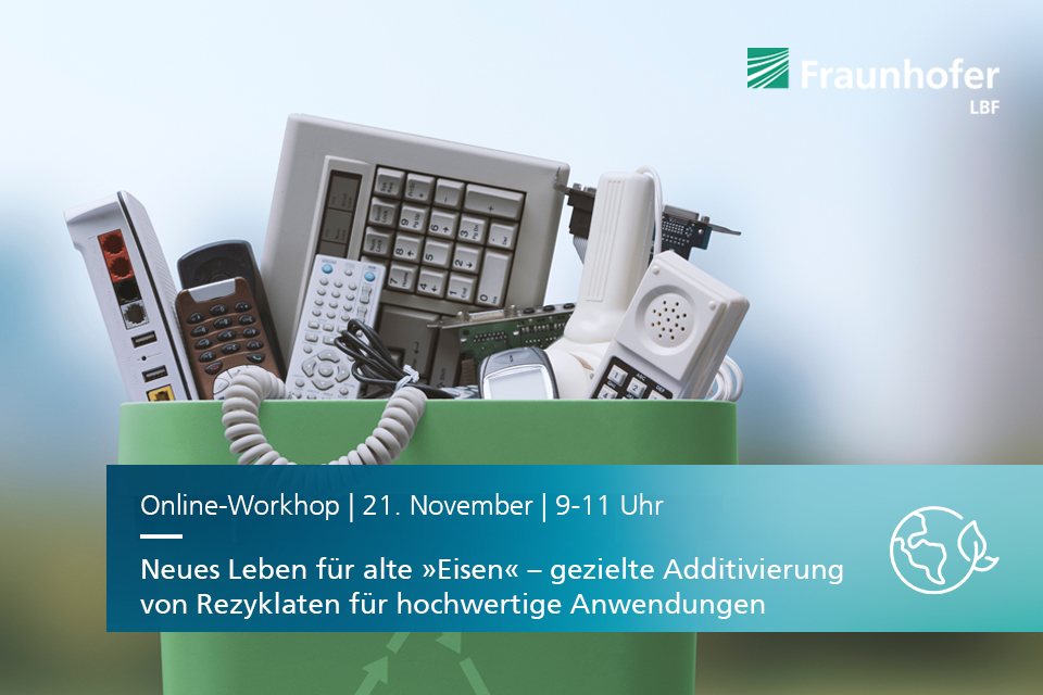 Mehr Rezyklate in technisch anspruchsvollen Anwendungen - kostenfreier Online-Workshop am 21. November lbf.fraunhofer.de/de/veranstaltu…