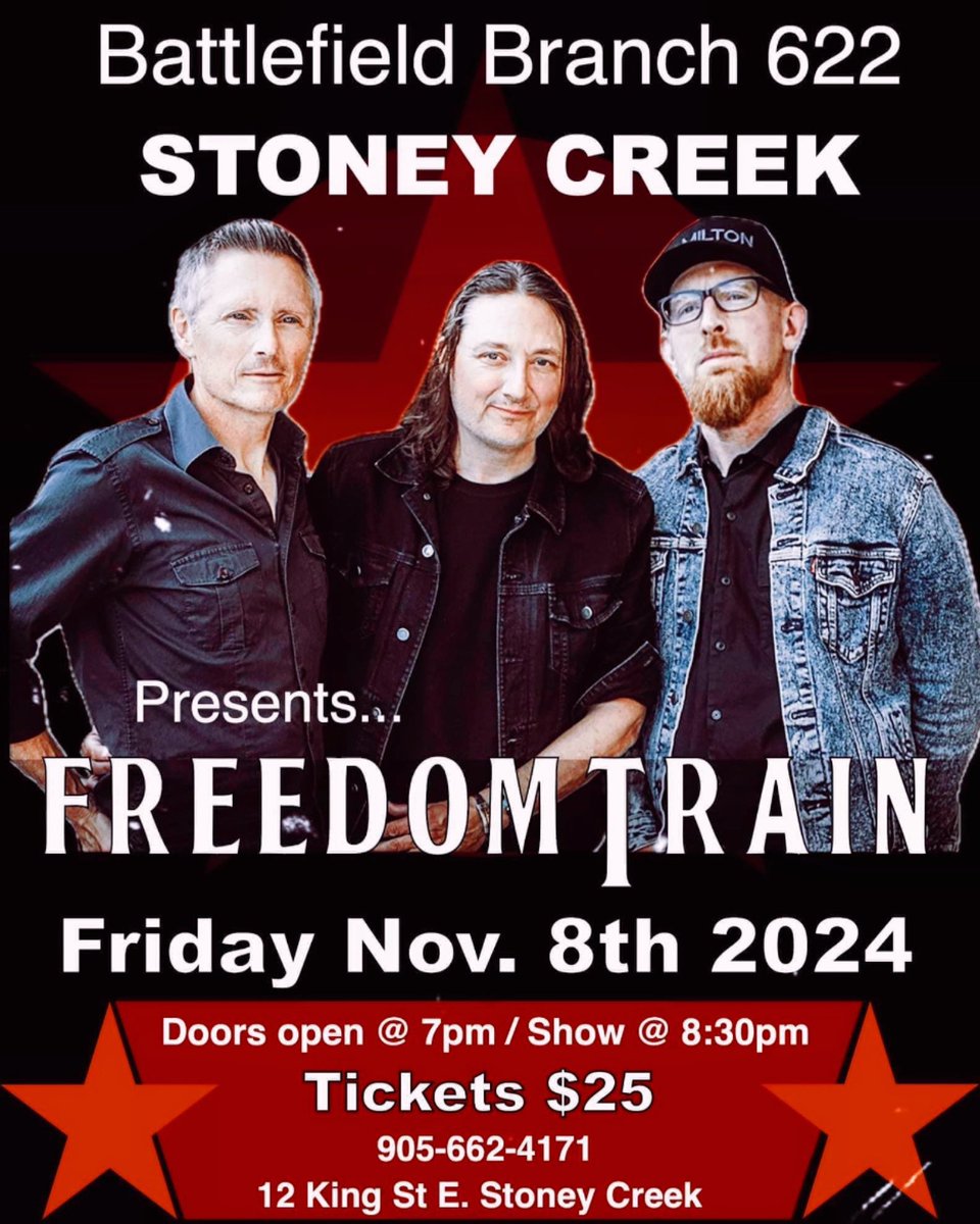 It’s gonna get loud - it’s gonna be fun!
Call 905-662-7141 for tx