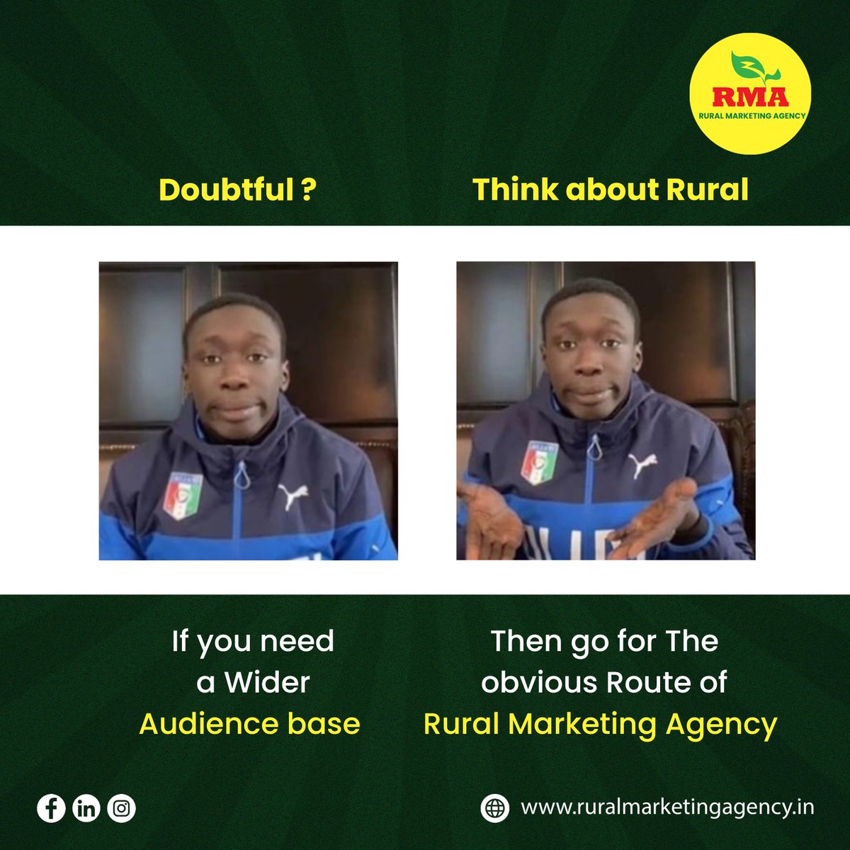 audvik_sol's tweet photo. Rural marketing with hilarious tips and tricks from our expert agency. Learn how to engage rural audiences with creativity adding humor touch and better visibilty for better results!
#RuralMarketing #MarketingTips #CreativeCampaigns #HumorInMarketing #RuralEngagement" https://t.co/l3FNNPu1dk