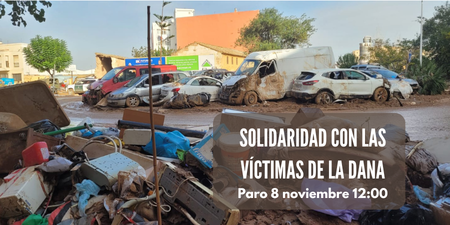 🕛 El  8 de noviembre, a las 12:00, #USO, CCOO y UGT convocamos un paro de 10 minutos en todos los centros de trabajo. Nos unimos para honrar a las víctimas de la #DANA en #Valencia y exigir apoyo para los afectados #ValenciaEstamosContigo 
🔗uso.es/paro-de-el-8-d…
