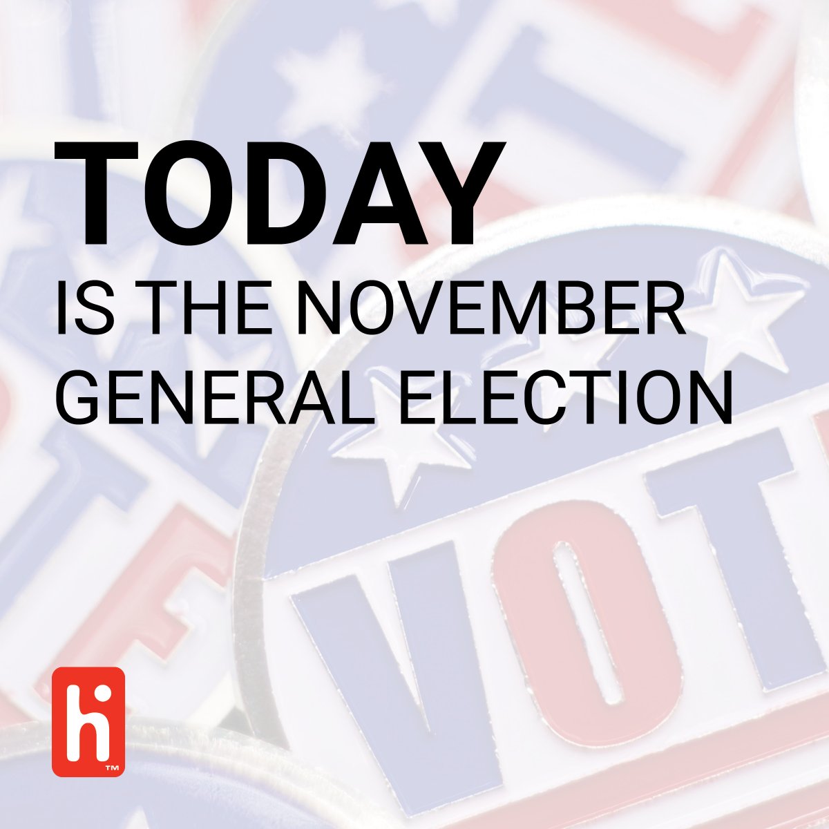 Rise and shine, it's Election Day! #vote #hartintercivic