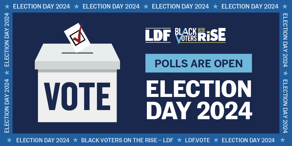 NAACP_LDF's tweet photo. It's Election Day! 

Remember to fill out your entire ballot if you're voting today so your voice is heard on every issue and in every race.

To check your polling location &amp; hours head to https://t.co/LoIqBPvc1r. Happy voting! 🗳️ https://t.co/NqtEurywu3
