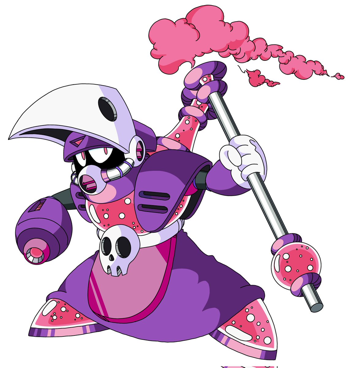 "Poison Man's been experimenting with his new look! His dastardly elixirs and  biotic experiments are sure to stir up a lot of trouble..."

Redesign by <a href="/Rapphire20XX/">Rapphire</a>, tgremix.bsky.social, Noble Man (Me), and lindermann.bsky.social

#MegaMan #MegaManFourHounds 
#ロックマン