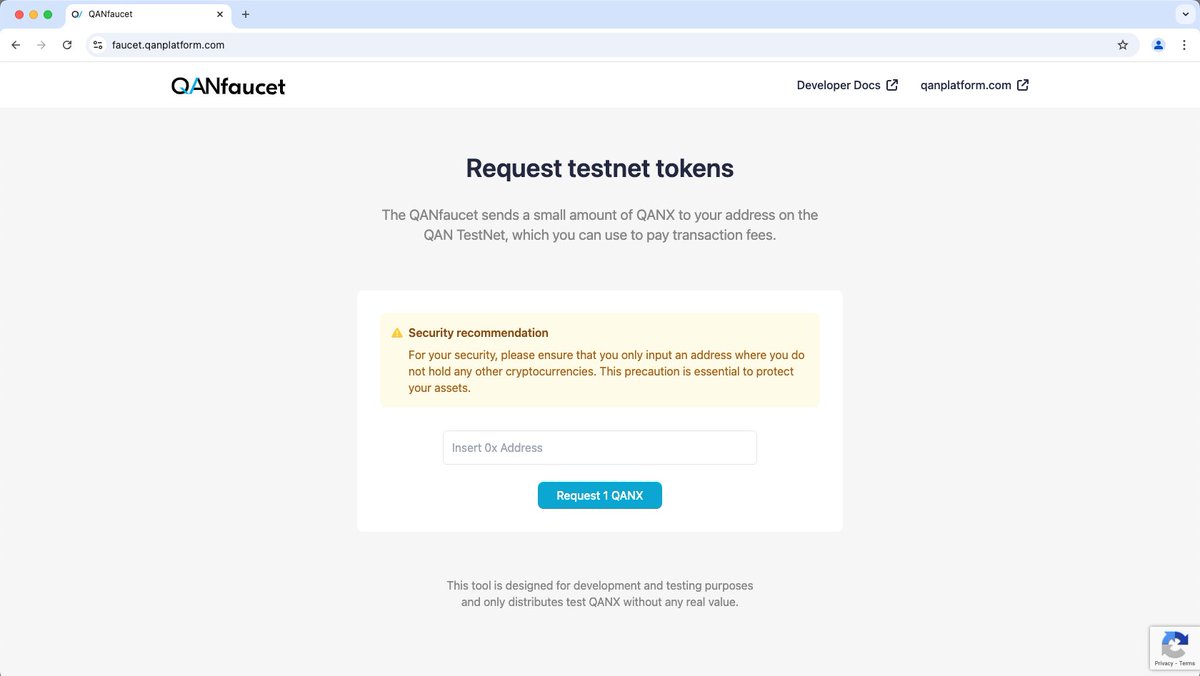 Exciting news for the QAN TestNet!

We've just launched a Web Faucet, making it even easier to get your QAN TestNet tokens. Already got our Telegram Faucet? Now you have options 🙂

Just hit up the link to grab your tokens directly from the Web Faucet. 🚀

👉