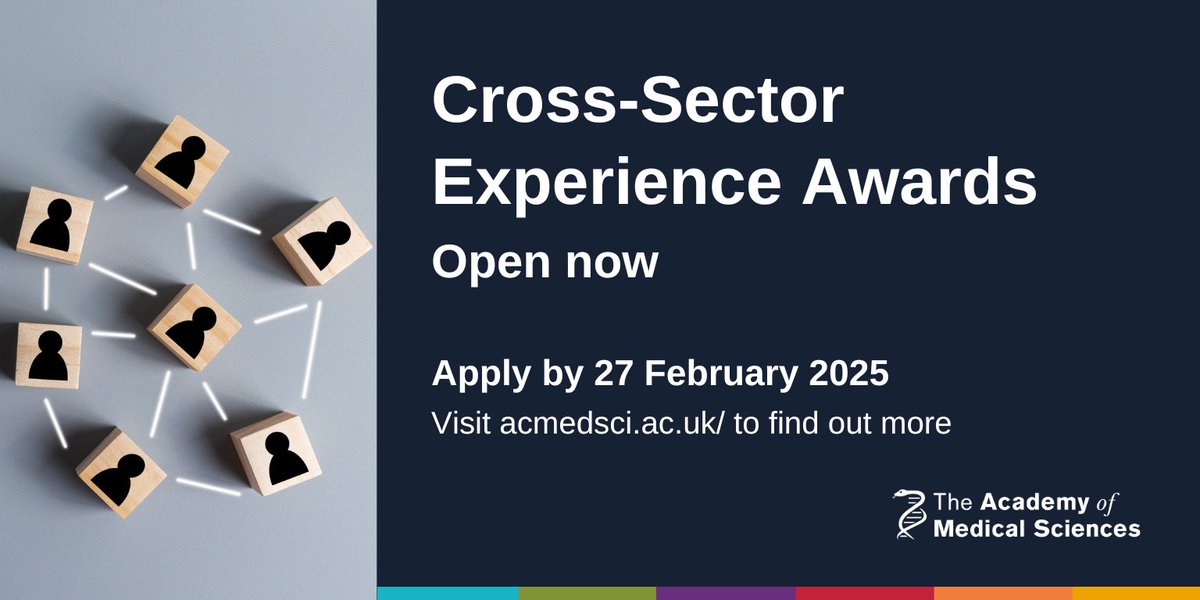 Cross-Sector Experience Awards - now open 📢

Want to develop skills in a different sector, with the ultimate goal of improving health?

Apply now for up to £100K to work in a new organisation for 3-12 months.

Closes 27 February 2025: bit.ly/4fxUAq3