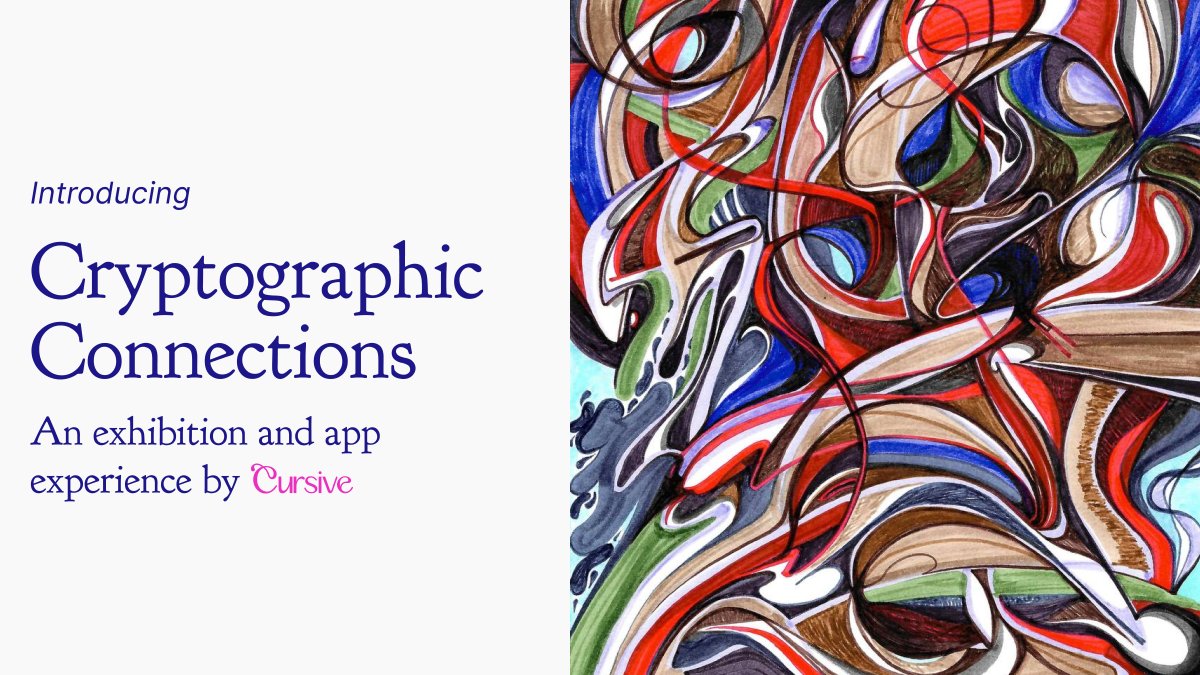 At Devcon SEA, Cursive is thrilled to be curating ✨ Cryptographic Connections ✨, a museum exhibition showcasing the importance of cryptography and its role in advancing human connection. ⬇️