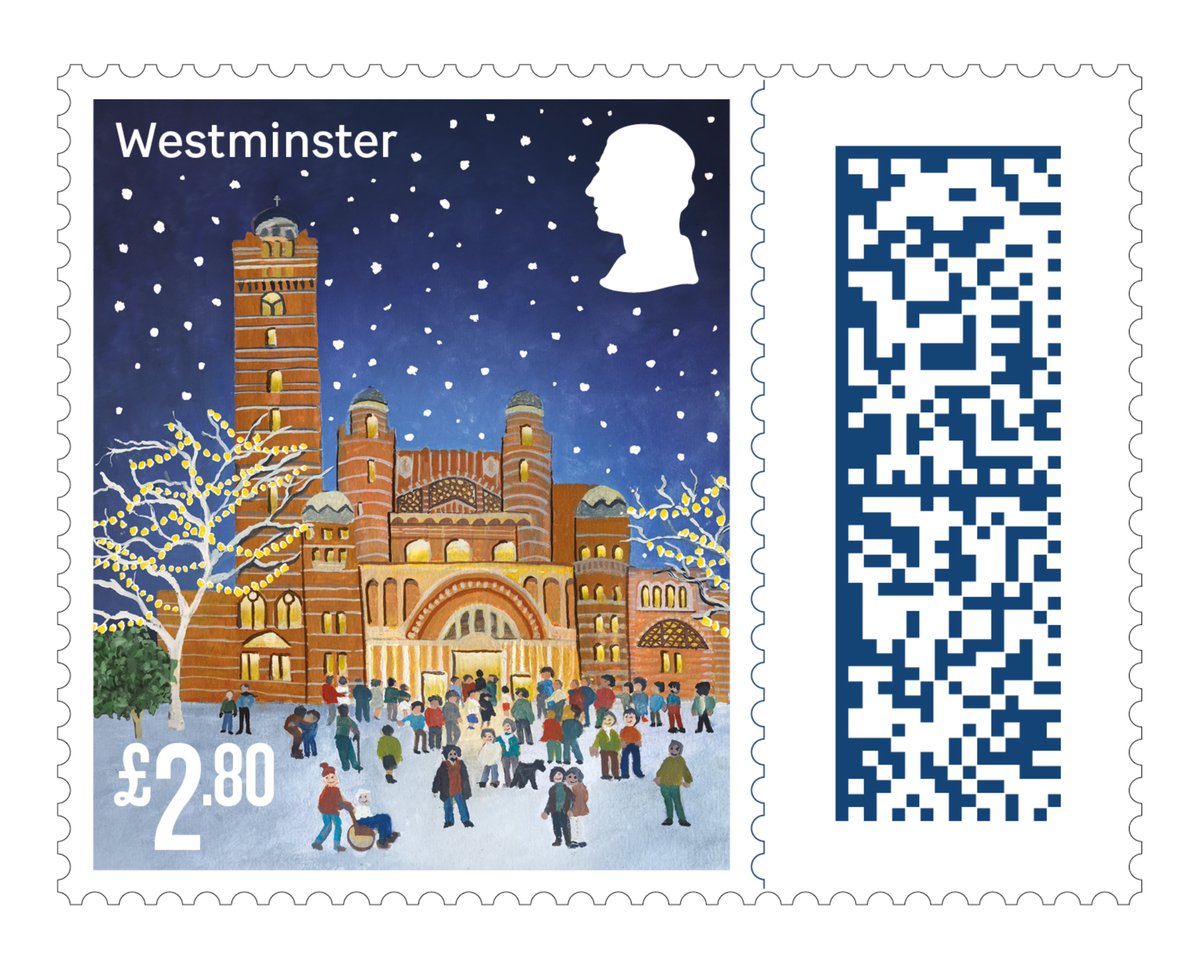 We are delighted to share the news that, earlier today, Royal Mail launched 5 UK cathedrals by artist Judy Joel, as their stamp collection for Christmas 2024. Included in these edifices is Westminster Cathedral, representing London and the Roman Catholic Church in this country.