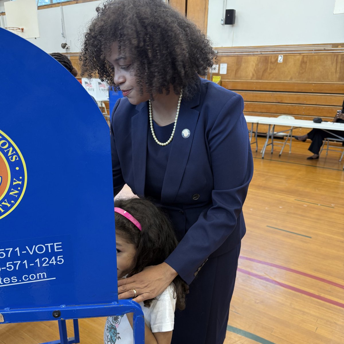 Today, I’m honored to be part of a historic election, supporting <a href="/KamalaHarris/">Kamala Harris</a> for president and seeking re-election to the State Assembly. 

I brought my daughters along to be part of this moment—showing them the power of our voices. 🗳️ #WomenLead #Vote