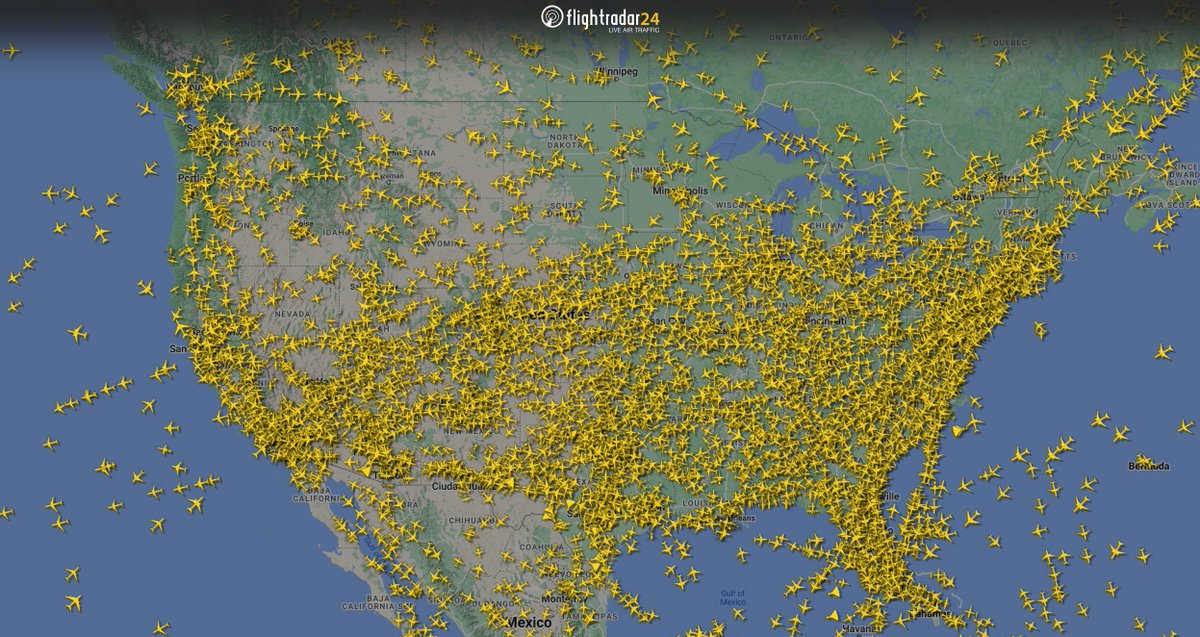 Air traffic in the USA on Nov 5, 2024