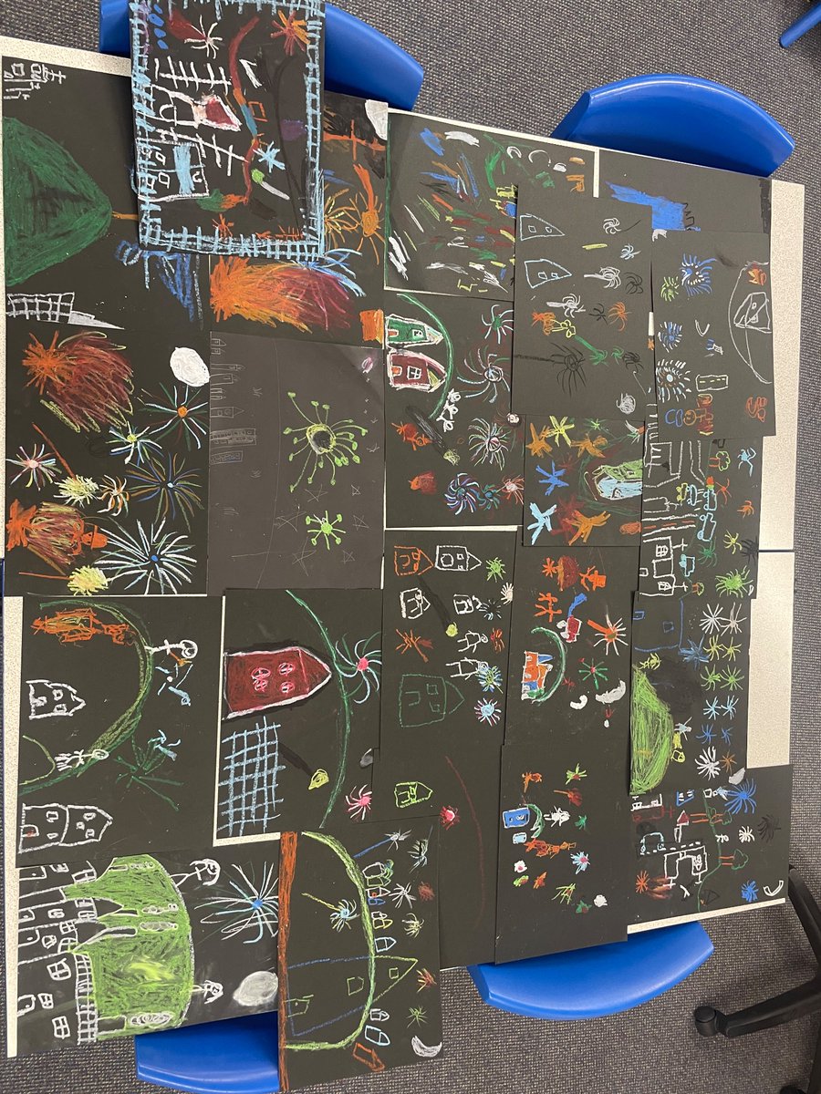 This week Year 2 have started their new History topic, Guy Fawkes. For our first lesson the children looked at how people celebrated Bonfire Night and created their own art work🔥🎆🎇 #TPYear2History