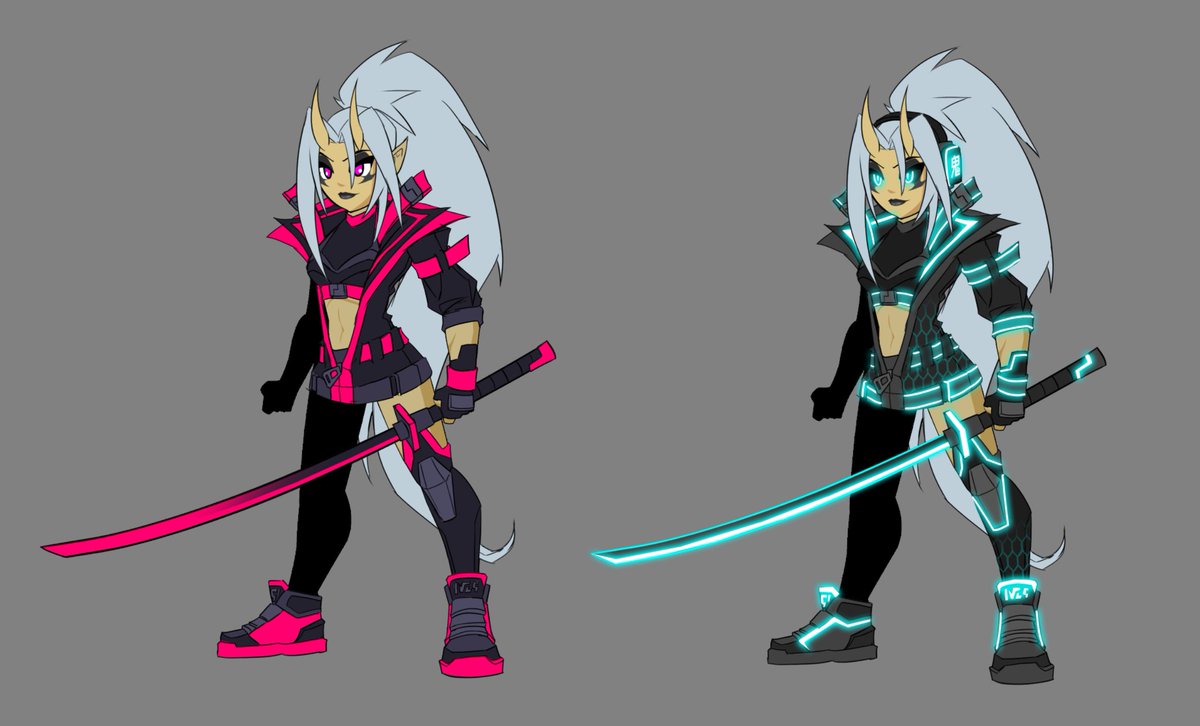 Dark/ Cyber Ne-Oni 👾

Fun concept art collab with <a href="/NCS_021/">NCS</a>