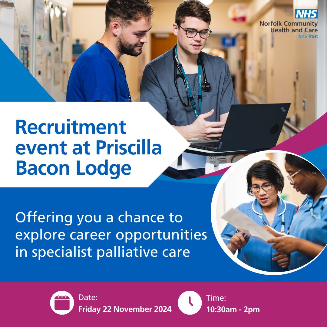 Calling healthcare professionals. Join us at Priscilla Bacon Lodge on 22 Nov, 10:30 am - 2:00 pm to explore career opportunities in specialist palliative care. Meet our team, tour our facilities, &amp; learn how you can make a real difference. 💙 
buff.ly/4fwjV3R 
#WeAreNCHC