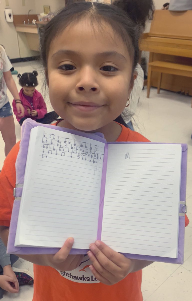 This sweet 1st grader wrote her own song at home and brought it to school to show Mrs. Willey. That’s what I call a star musician! ⭐️ 🎶 ❤️ #hpsdawesome