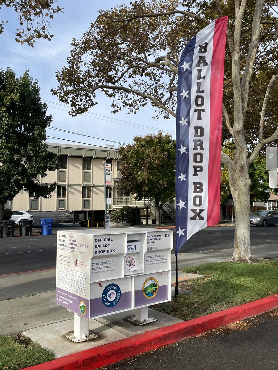 CA_Concord's tweet photo. It’s #electionday! Cast your vote-by-mail ballot at any drop box, inc the one at Concord City Hall, 1950 Parkside Dr, now through 8 p.m. Or, find your polling place at https://t.co/xU3cjVrQ5e. @cocoelections https://t.co/xIUR5HEGD9
