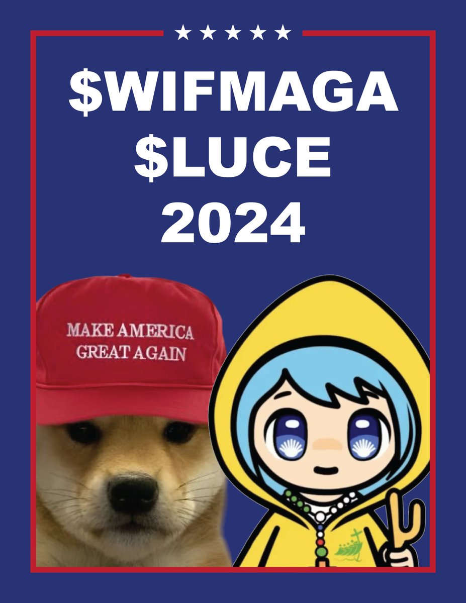 #WIFMAGA 🤝 $LUCE  2024
FOR GENERATIONAL WEALTH

🇺🇸 Make Crypto YUUUGE Again 🇺🇸