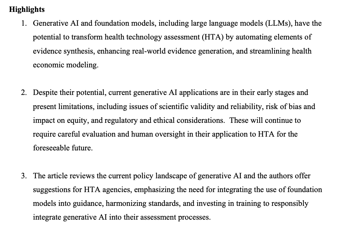 Jag Chhatwal (@jagchhatwal) on Twitter photo Excited to share our new paper on GenAI for #HTA and #HEOR (#ISPOR Working Group on GenAI). arxiv.org/abs/2407.11054# <a href="/drddawoud/">Prof. Dalia M Dawoud</a> Excited to share our new paper on GenAI for #HTA and #HEOR (#ISPOR Working Group on GenAI). arxiv.org/abs/2407.11054# <a href="/drddawoud/">Prof. Dalia M Dawoud</a>