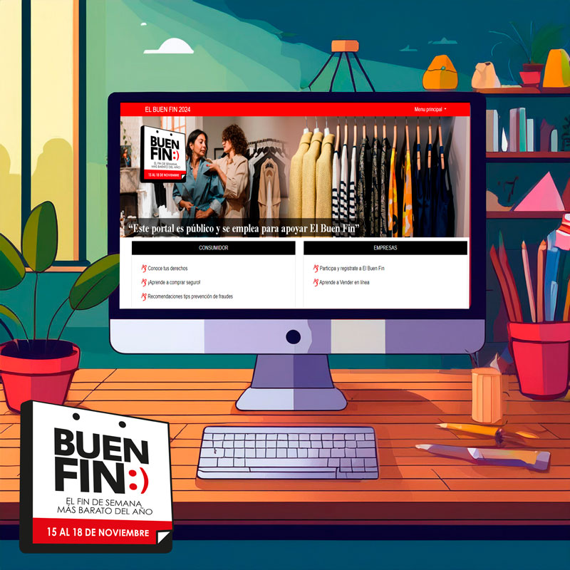 ¡No te pierdas #ElBuenFin! Aumenta la visibilidad de tu negocio y conecta con más clientes.

Regístrate hoy y sé parte de este gran evento. 🌟

elbuenfin.org/registro