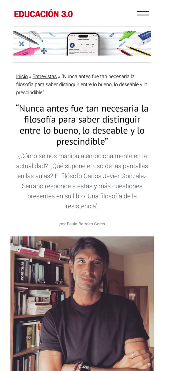 Cada vez que se dice a un adolescente que no se dedique a las humanidades porque será difícil encontrar trabajo idiotizamos y hacemos peor el mundo, lo hacemos más servil, más susceptible a la manipulación: hacemos que pervivan los relatos que nos oprimen. bit.ly/3US9Fez