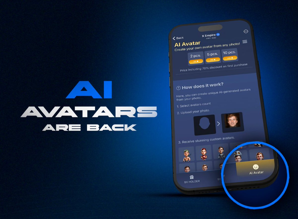 AI Avatars are back ⚡️

Our AI-generated avatars, which became one of the favorite features among players, are returning to the game.

We've reopened the section in the app dedicated to AI avatars, so now you can once again generate skins based on your photo, download them, set