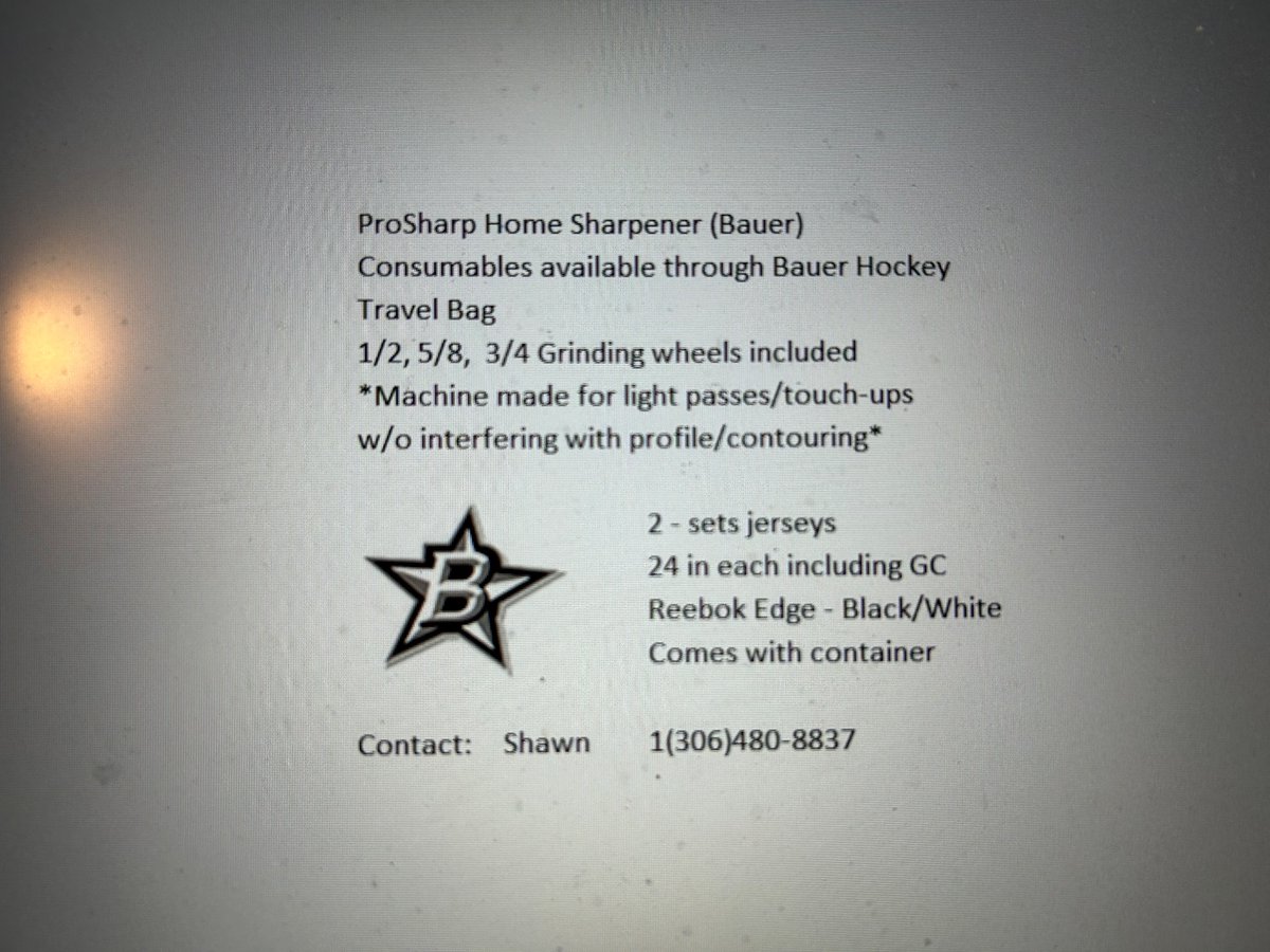 Fundraising 
Need jerseys for rec hockey?
How about a good Sharpener?
Spread the word