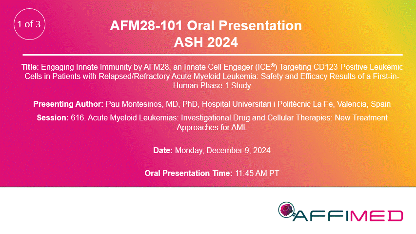 Radzikowski's tweet photo. $AFMD #Affimed #ASH2024 #Hematology #Oncology #ImmunoOncology #Leukemia #Lymphoma #CancerResearch #ClinicalTrials #InnateImmunity #AFMD https://t.co/psInWynBpZ