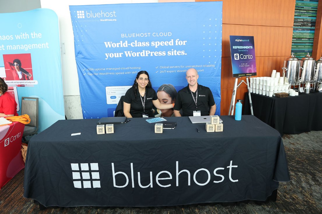 bluehost's tweet photo. We are having an amazing time at the #DigitalSummit in #Raleigh showcasing our solutions!✌️

Perfect for digital agencies ready to scale, the #BluehostAgencyProgram offers streamlined workflows and powerful tools to manage multiple sites effortlessly. From 100% uptime to a support team that understands your needs, we’re here to simplify site management and help grow your agency business 🚀

We also spoke about #BluehostCloud, our advanced, reliable cloud-based hosting and presented a session on #SEO Strategy with Josh Gellock.

@DigitalSummits

#DigitalAgency #Event
