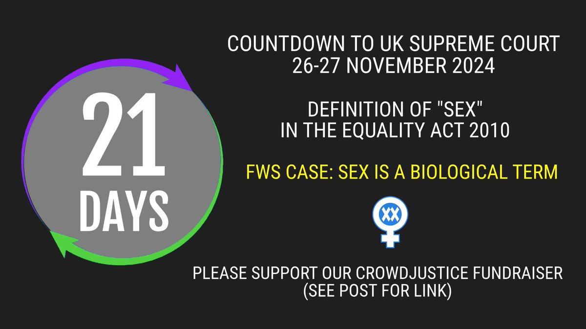 ForWomenScot's tweet photo. Only 3 weeks to go! This is the biggest and most important case for gender critical people in the UK. We NEED to hit our funding target to cover legal fees. Please donate if you can.

https://t.co/jgIggdBS1x https://t.co/R0E0hGq2bH