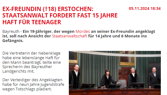 Taykra's tweet photo. #Bindlach: Am Tattag klingelte der deutsche Angeklagte bei ihr, sie öffnete die Tür des Einfamilienhauses – und dann soll er auf sie eingestochen haben. Das Mädchen starb an den Folgen der Stichverletzungen. https://t.co/Taqq85bBWW https://t.co/PxzbTc6sjL