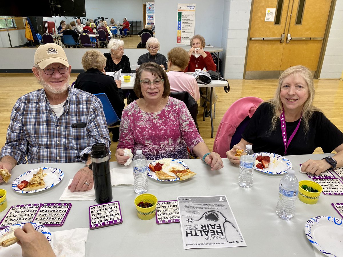 ILValleyYMCA's tweet photo. We had a great time at our #YMCA Senior Bingo! Thank you to In-Home Care for joining us and the yummy pizza.
NEXT DATE: December 3rd at 11am
#seniorgroup #bingo #lunchdate #friendship #funtimes #ForABetterUs https://t.co/JQPWl5vflh