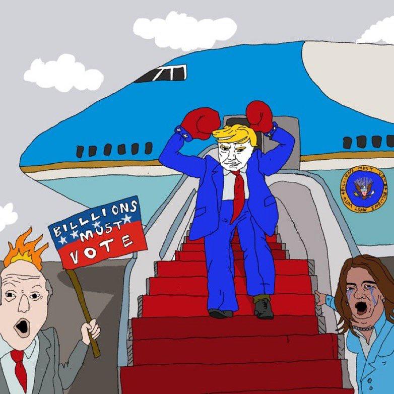 TrumpjakSol's tweet photo. @elonmusk Billions must vote today 🫵🇺🇸

Vote #trumpjak @TrumpjakSol 

HF1AGRj4c4Dr3MP5stdU8ucEjaLUNmqYm1SWZHJEHxs5 https://t.co/JQ35sobOI3