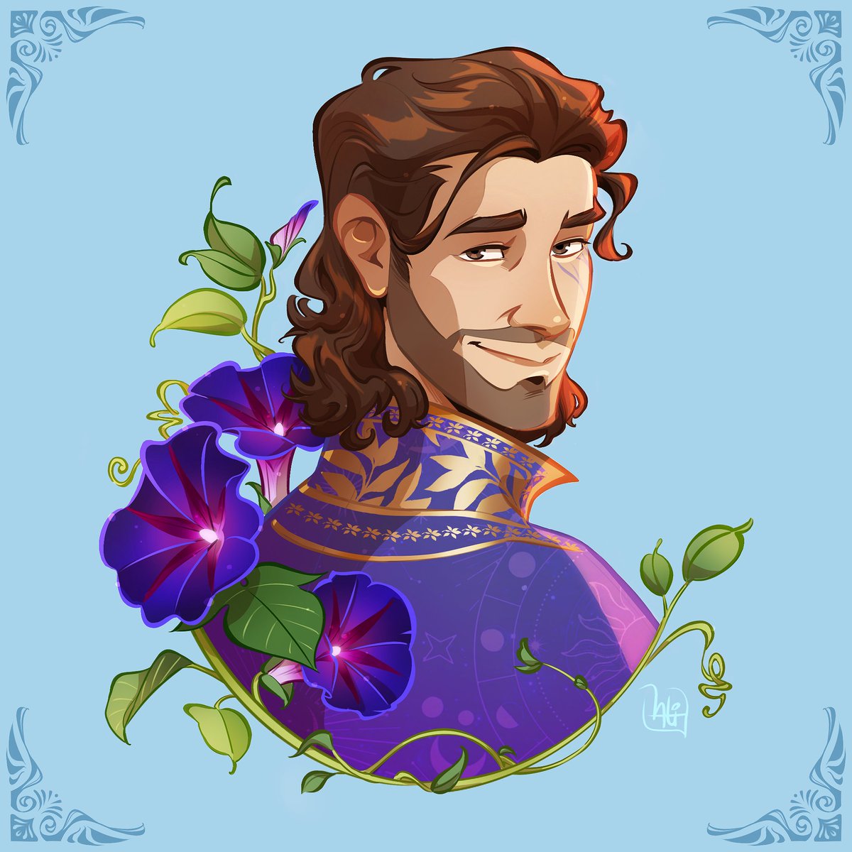 Gale portrait ✨💜
.
#BaldurGate3 #baldursgate3fanart #galeofwaterdeep #GaleDekarios