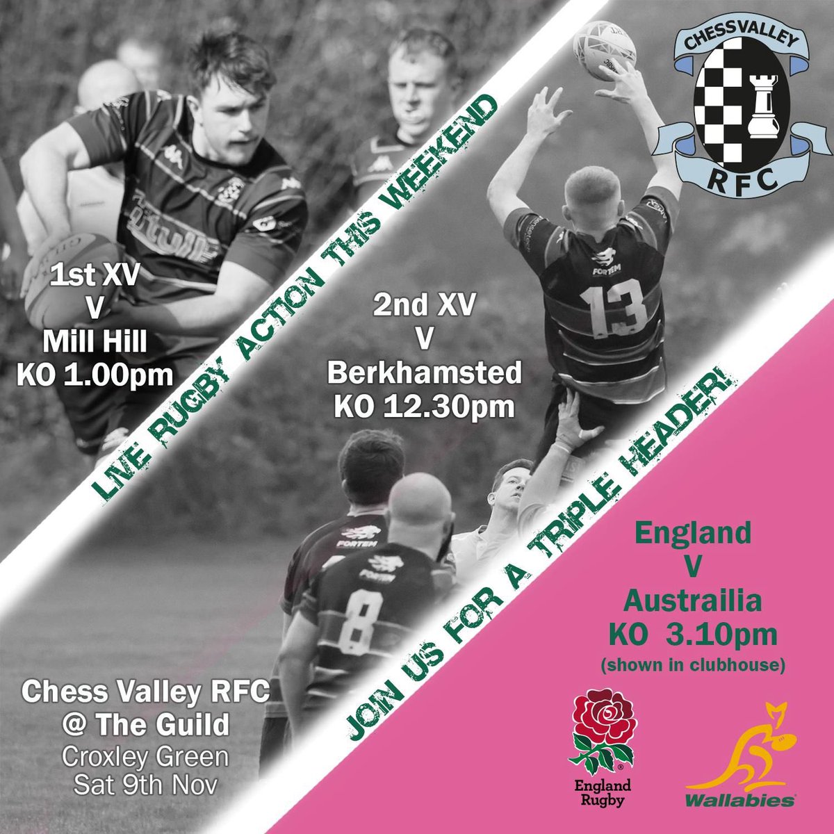 Chess Valley RFC (@cvrfc) on Twitter photo Saturday 9th November has plenty of games with <a href="/CVRFC/">Chess Valley RFC</a> tripple header and the autumn series on the screens at <a href="/CroxleyGuild/">Croxley Guild of Sport</a>
#cotv Saturday 9th November has plenty of games with <a href="/CVRFC/">Chess Valley RFC</a> tripple header and the autumn series on the screens at <a href="/CroxleyGuild/">Croxley Guild of Sport</a>
#cotv