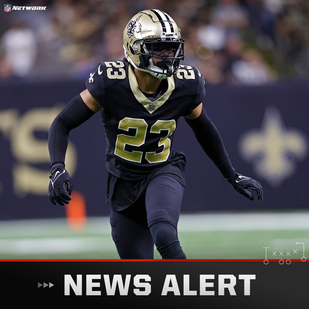 TomPelissero's tweet photo. Trade! The #Saints are sending four-time Pro Bowl CB Marshon Lattimore to the #Commanders, sources tell me and @RapSheet. https://t.co/jXzzlKzk51