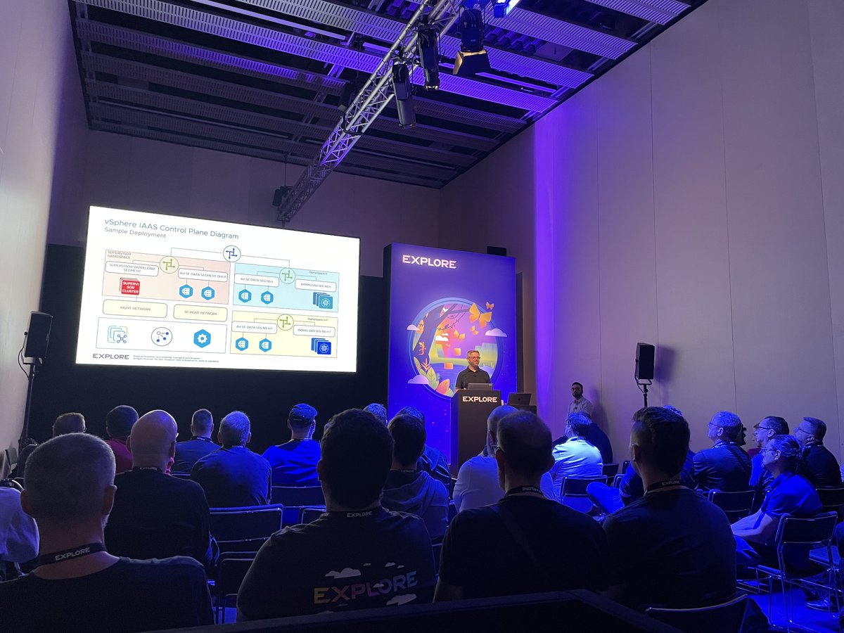 AviNetworks's tweet image. Full house and great questions as Chris Grice and Animesh Dixit demonstrate how VMware Avi Load Balancer&apos;s AKO and AMKO can secure your container workloads in any Kubernetes environment, including VMware Tanzu, TAP and RedHat OpenShift.

#VMwareExplore #AviLoadBalancer