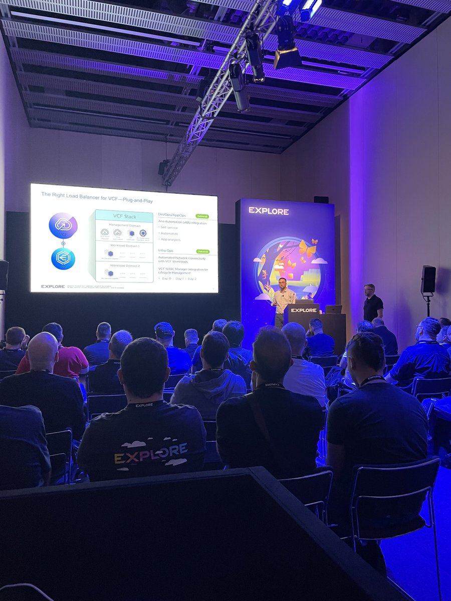 AviNetworks's tweet image. Full house and great questions as Chris Grice and Animesh Dixit demonstrate how VMware Avi Load Balancer&apos;s AKO and AMKO can secure your container workloads in any Kubernetes environment, including VMware Tanzu, TAP and RedHat OpenShift.

#VMwareExplore #AviLoadBalancer